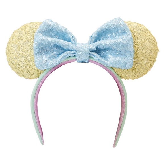 Loungefly Sequin Mouse Ears Headband - Blue , Pink , green and Yellow - Picture 1 of 11
